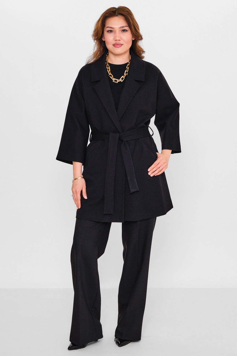 Fi̇more - Plus Size Trench coat (FMR26Y00332-8) - 8690200123702
