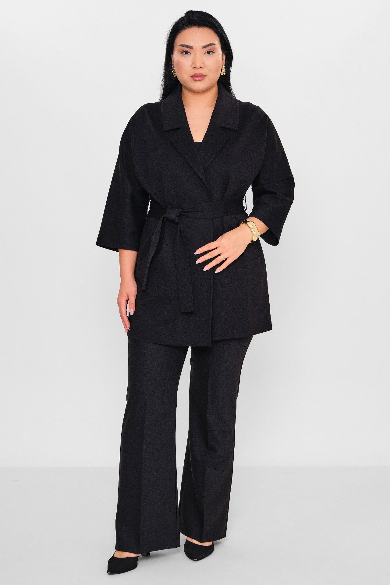 Fimore - Plus Size Trench coat (FMR26Y00789-8) - 8690200123733