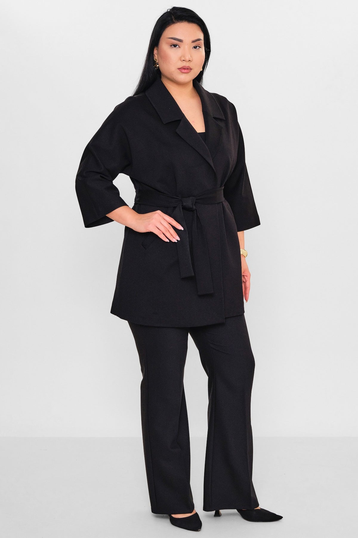 Fimore - Plus Size Trench coat (FMR26Y00789-8) - 8690200123733