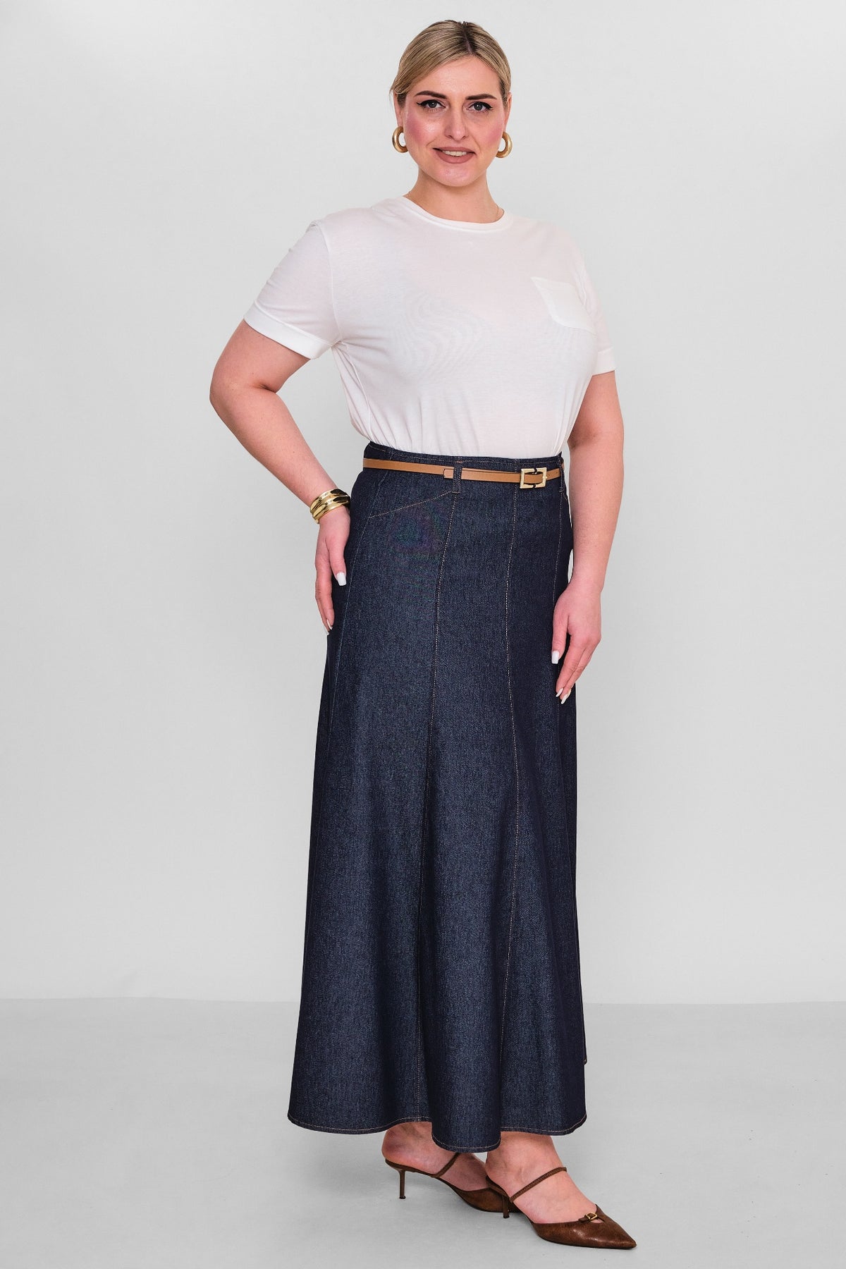 Elitline - Plus Size Skirt (ELT26Y2-34-4016) - 8690200123832
