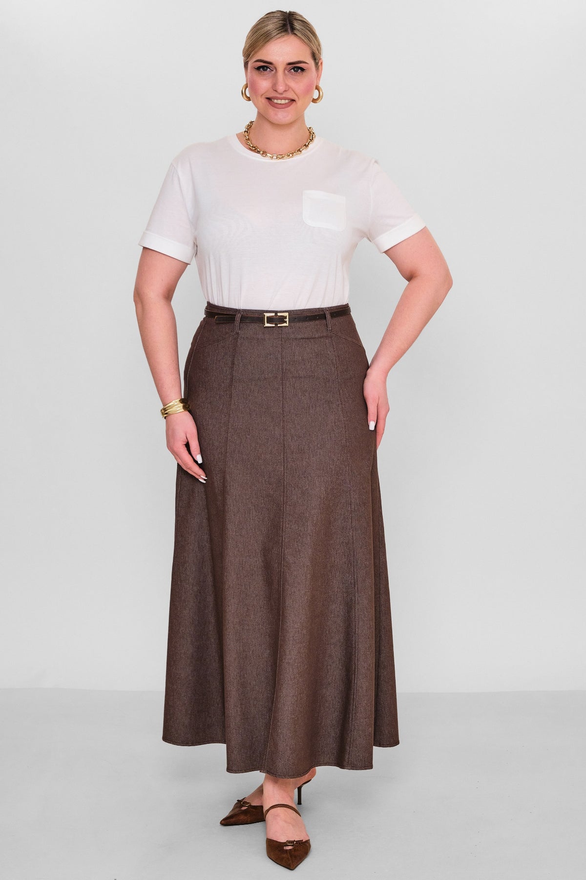 Elitline - Plus Size Skirt (ELT26Y2-34-4016) - 8690200123849