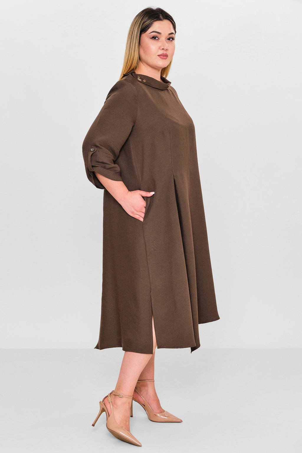 Ebberro - Plus Size Dress (EBR26Y25927BB) - 8690200127007