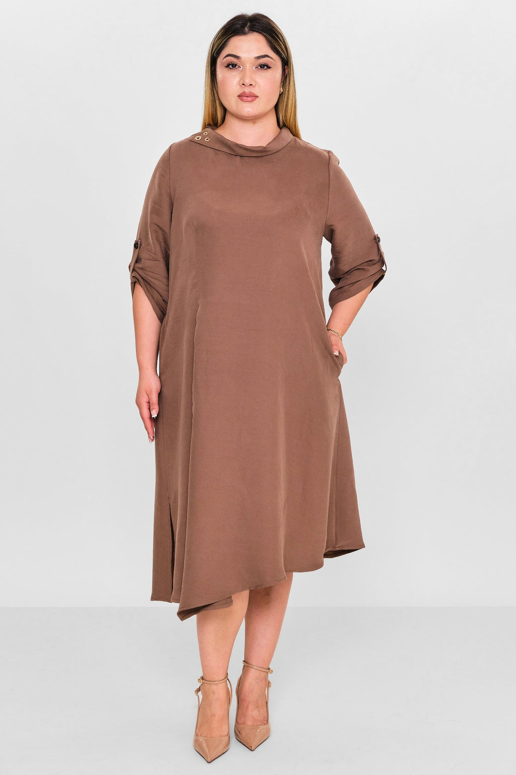 Ebberro - Plus Size Dress (EBR26Y25927BB) - 8690200127014