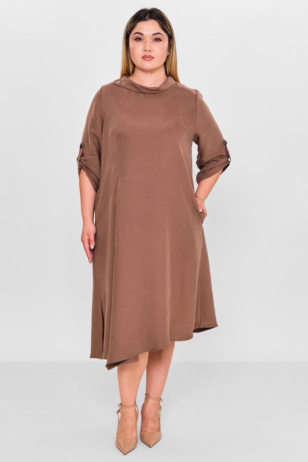 Ebberro - Plus Size Dress (EBR26Y25927BB) - 8690200127014