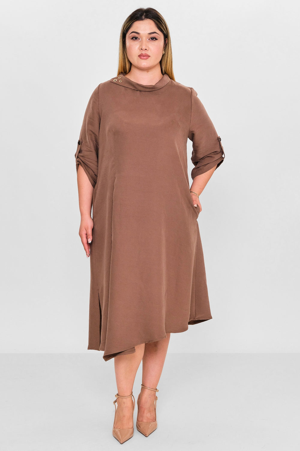 Ebberro - Plus Size Dress (EBR26Y25927BB) - 8690200127014