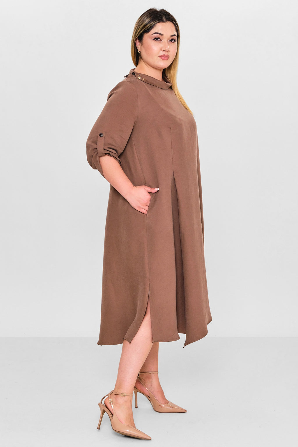 Ebberro - Plus Size Dress (EBR26Y25927BB) - 8690200127014