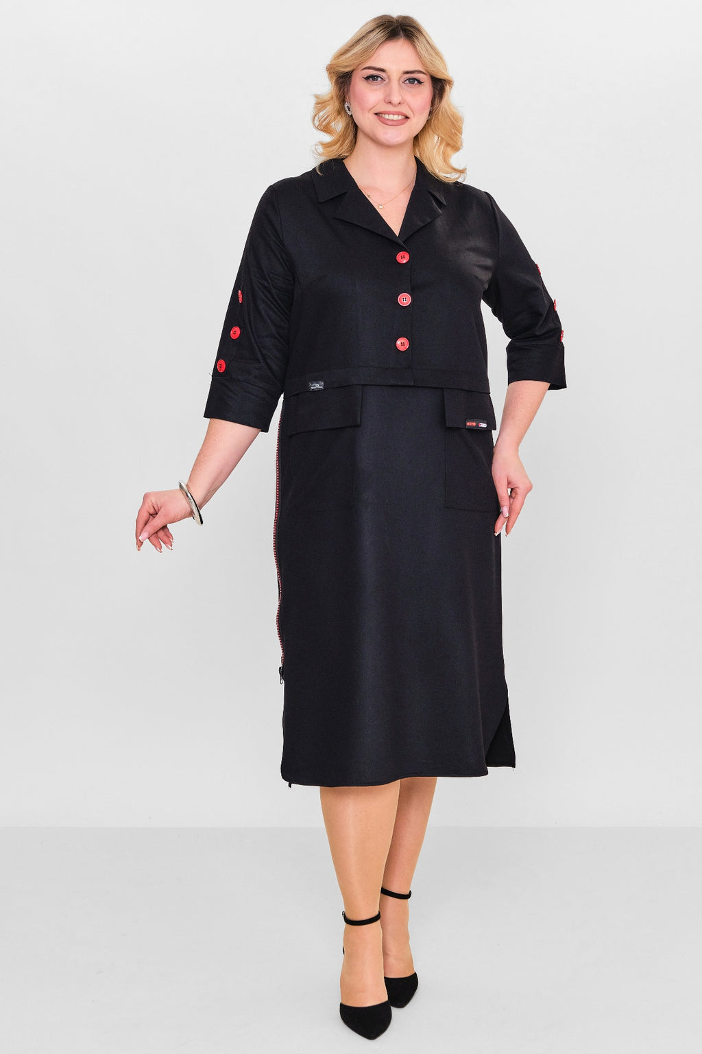 Ebberro - Plus Size Dress (EBR26Y5319BB) - 8690200127069