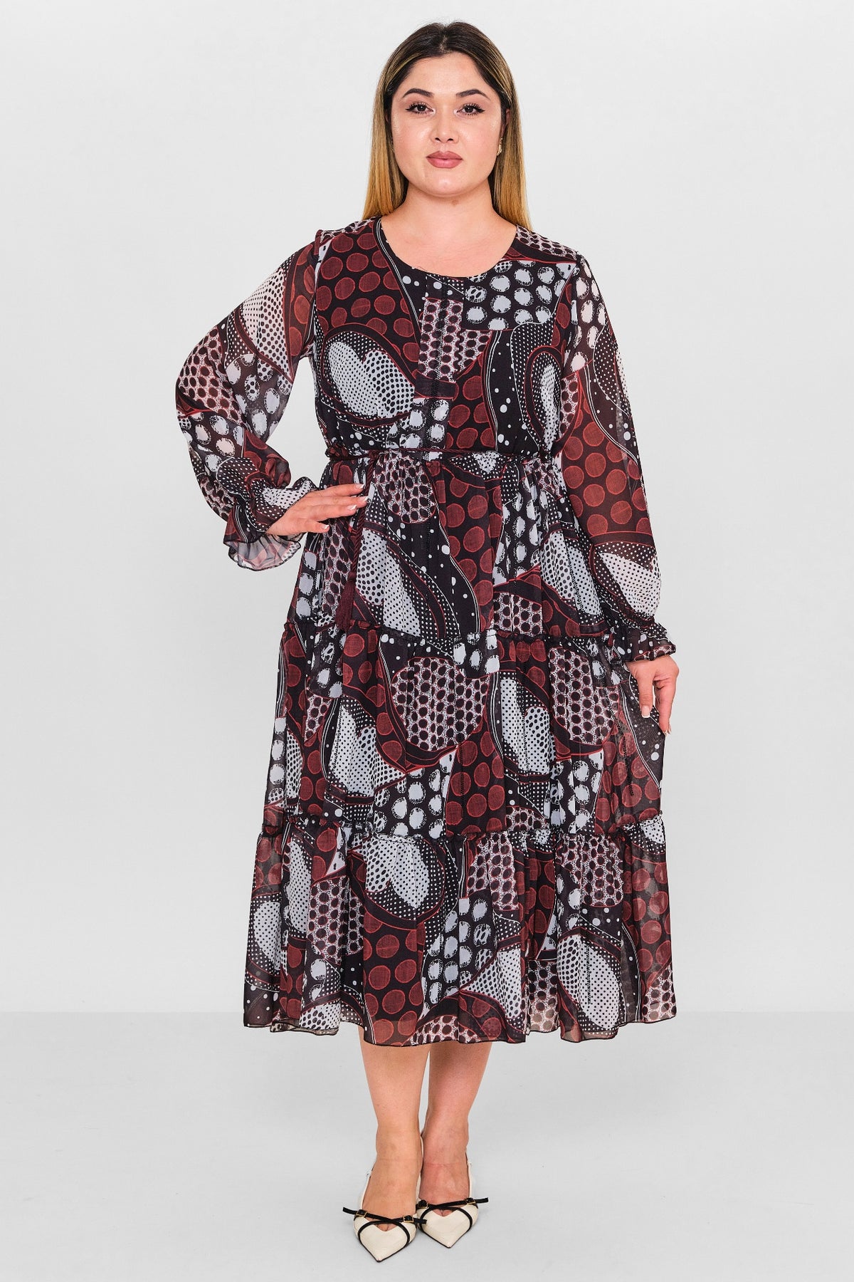 Ebberro - Plus Size Dress (EBR26Y6729BB) - 8690200127113