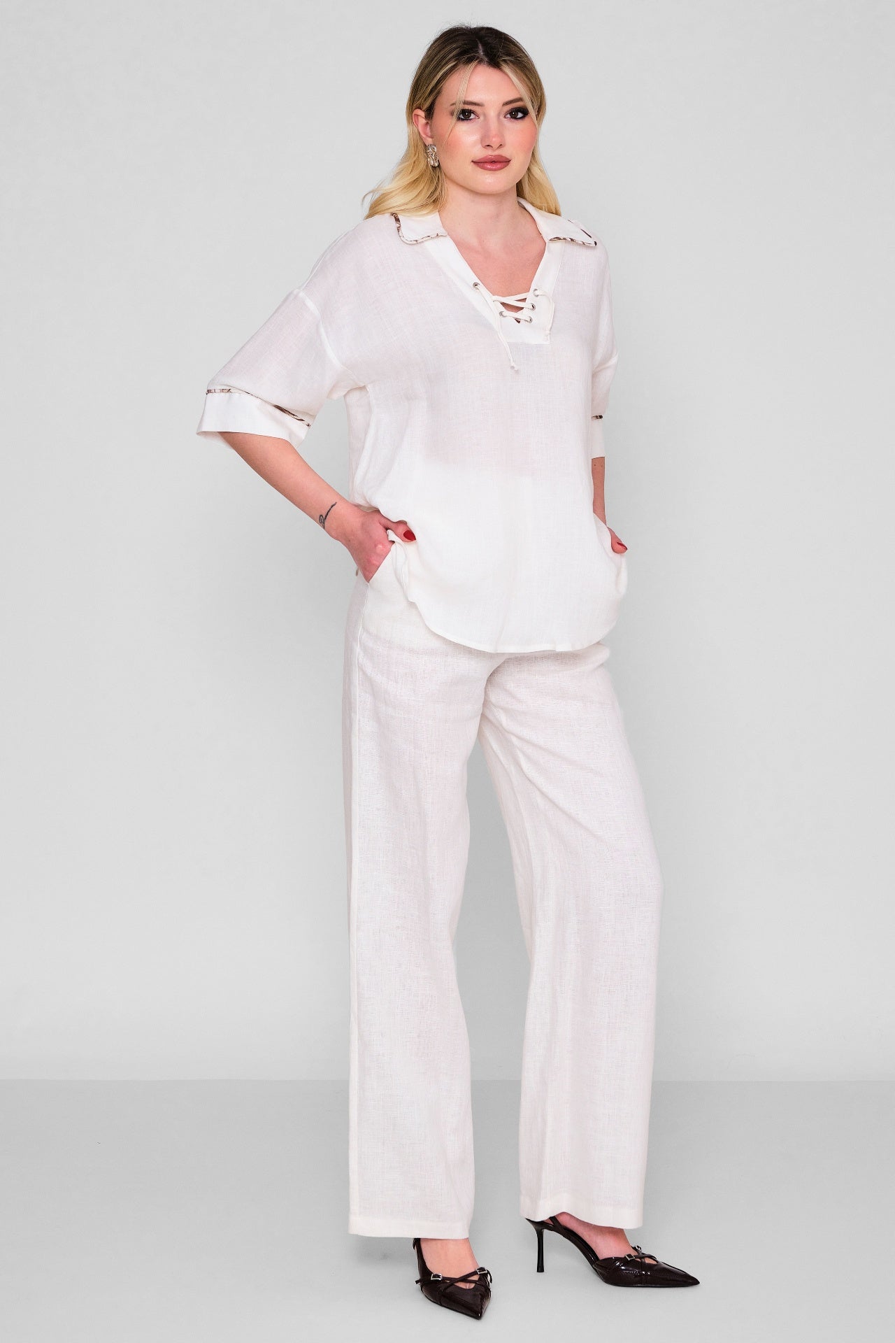 Jarrivee - Plus Size Blouse (JRVSS25J4148) - 8690200127601