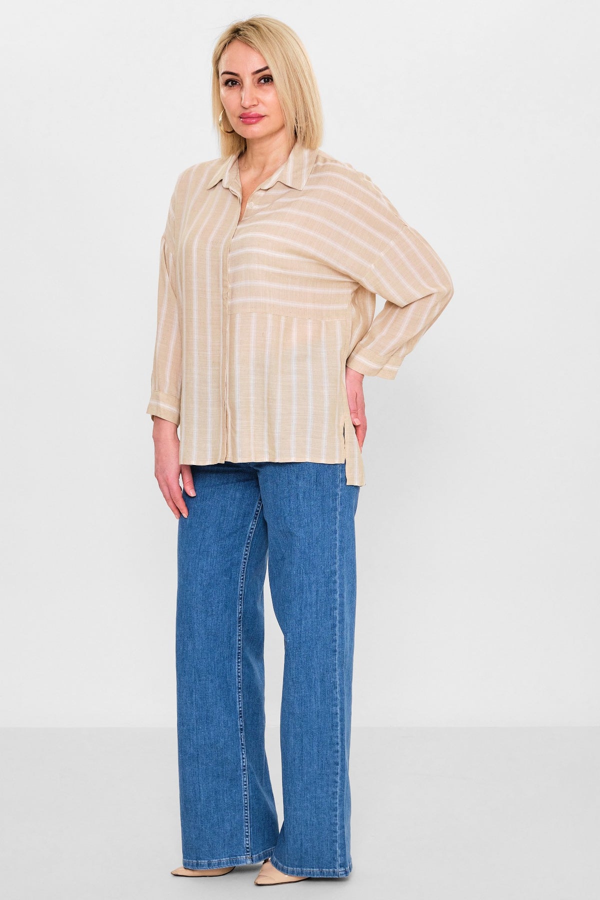Revaro - Plus Size Shirt (RVR26YBB-4120) - 8690200127717