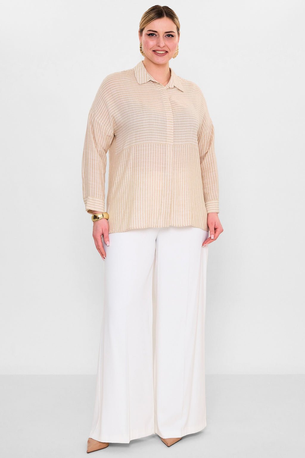 Revaro - Plus Size Shirt (RVR26YBB-4121) - 8690200127724