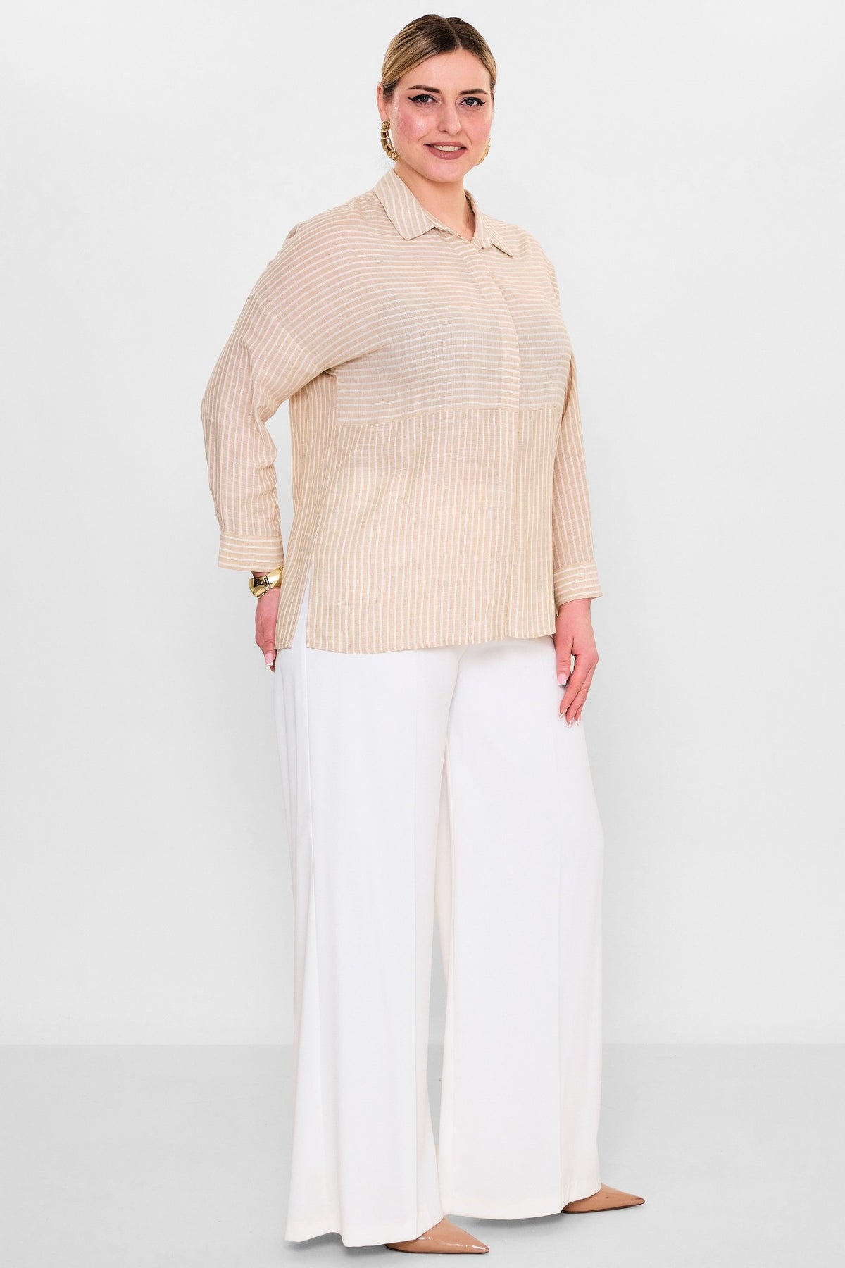 Revaro - Plus Size Shirt (RVR26YBB-4121) - 8690200127724