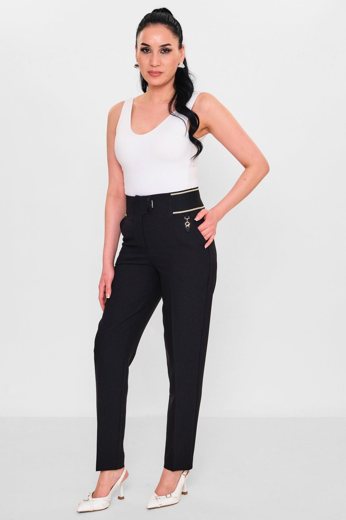 Devatex - Plus Size Trousers (DVT3052-200-38-44) - 8690200127861