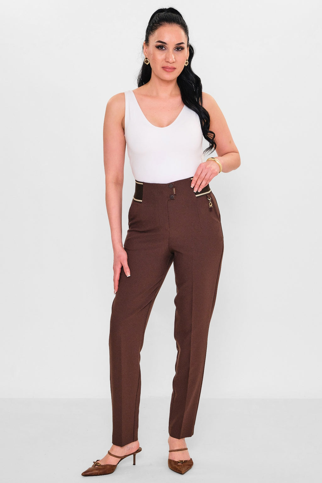 Devatex - Plus Size Trousers (DVT3052-200-38-44) - 8690200127878