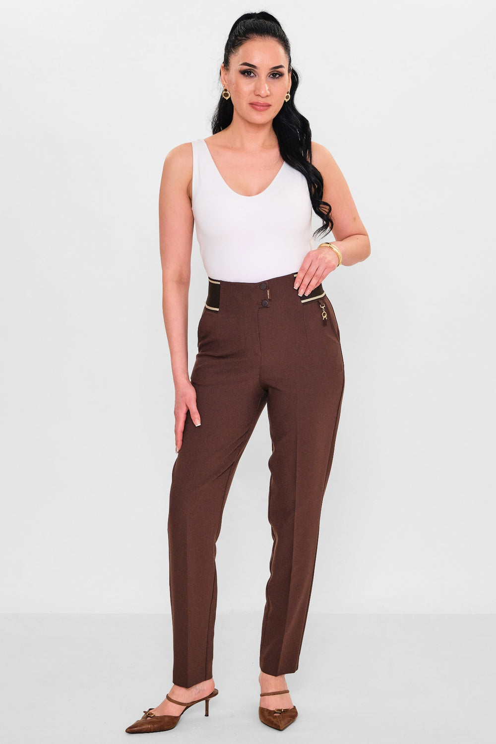 Devatex - Plus Size Trousers (DVT3052-200-38-44) - 8690200127878
