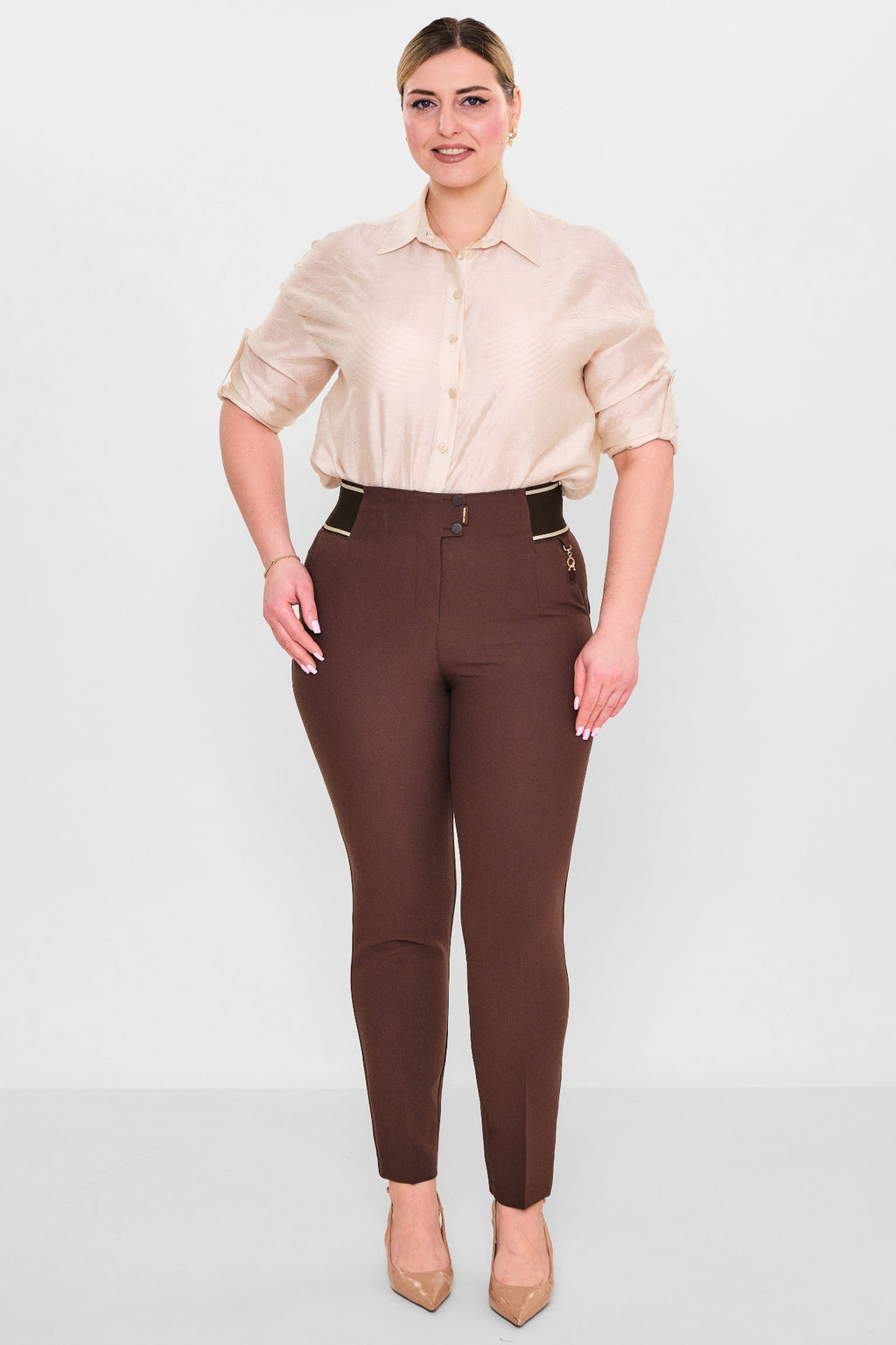 Devatex - Plus Size Trousers (DVT3052-200-42-48) - 8690200127892