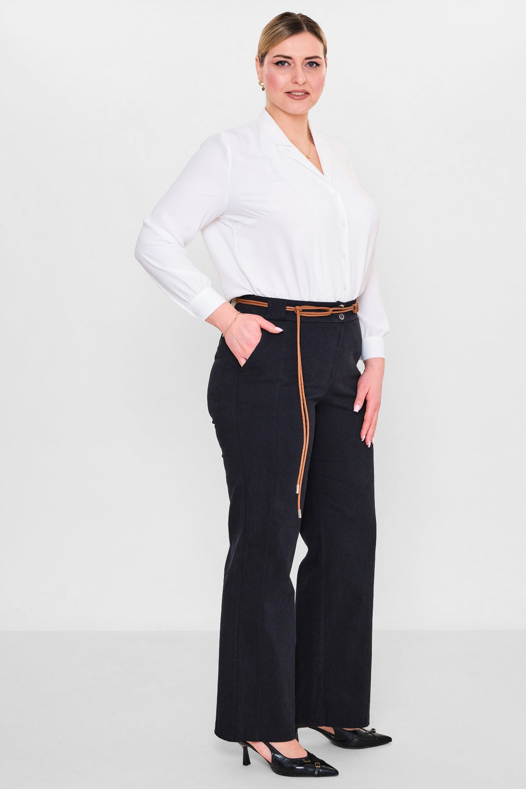 Devatex - Plus Size Trousers (DVT3089-075-42-48B) - 8690200127939