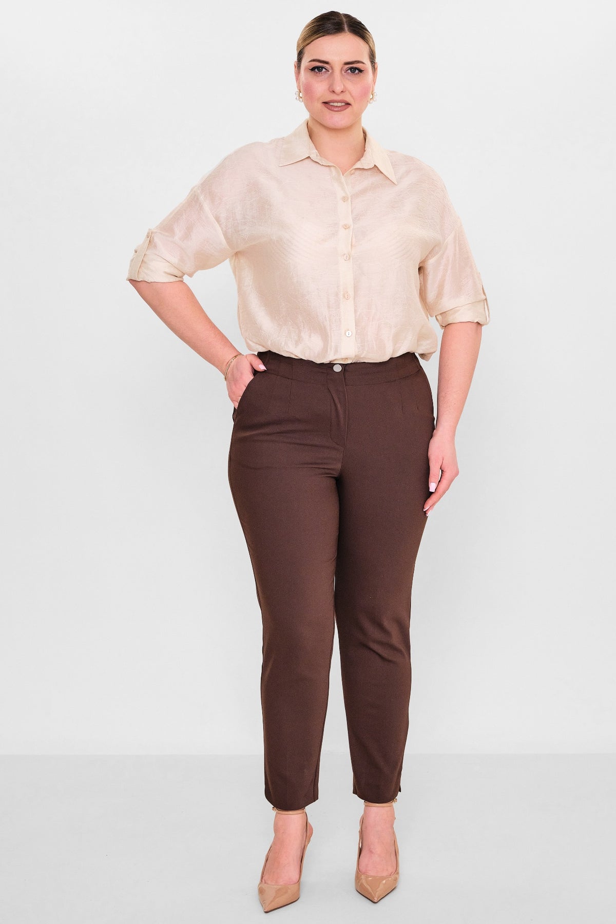 Devatex - Plus Size Trousers (DVT3102-383-42-48B) - 8690200128028