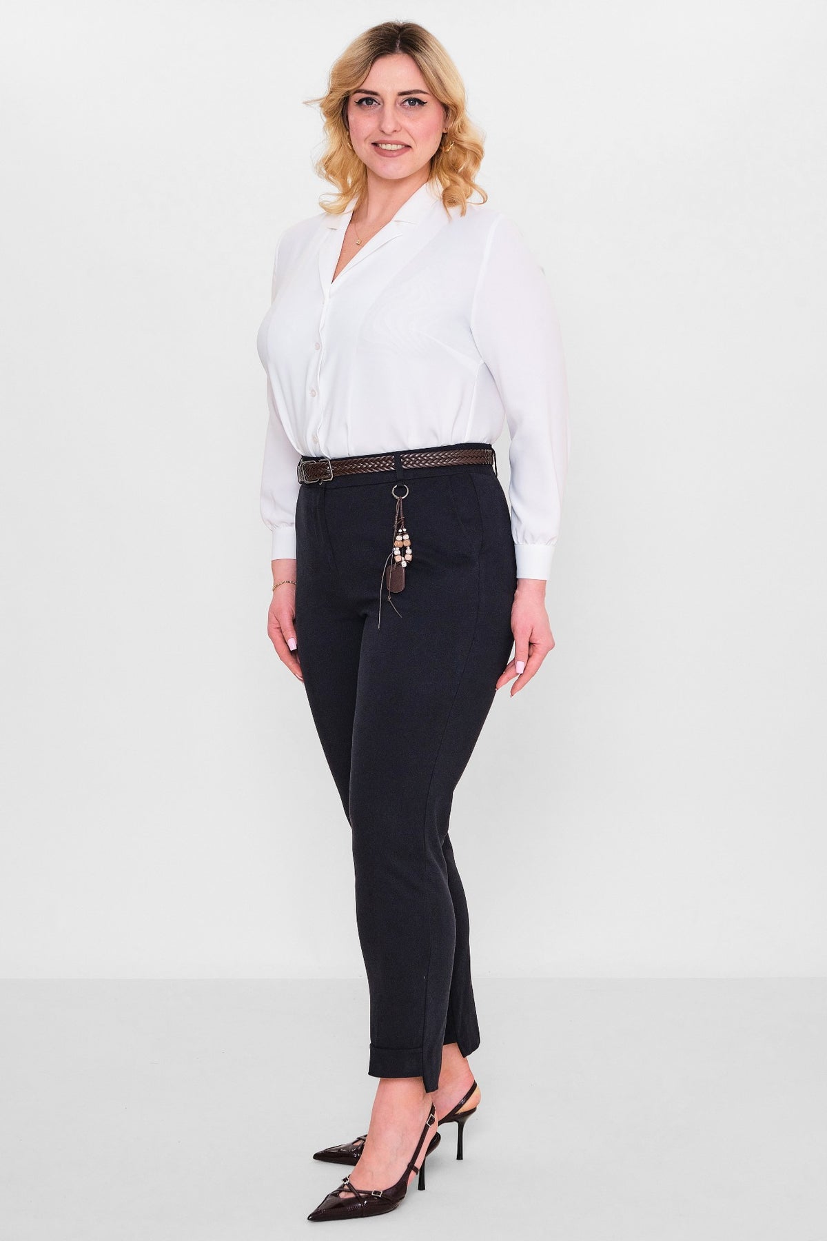 Devatex - Plus Size Trousers (DVT3113-075-42-48B) - 8690200128110