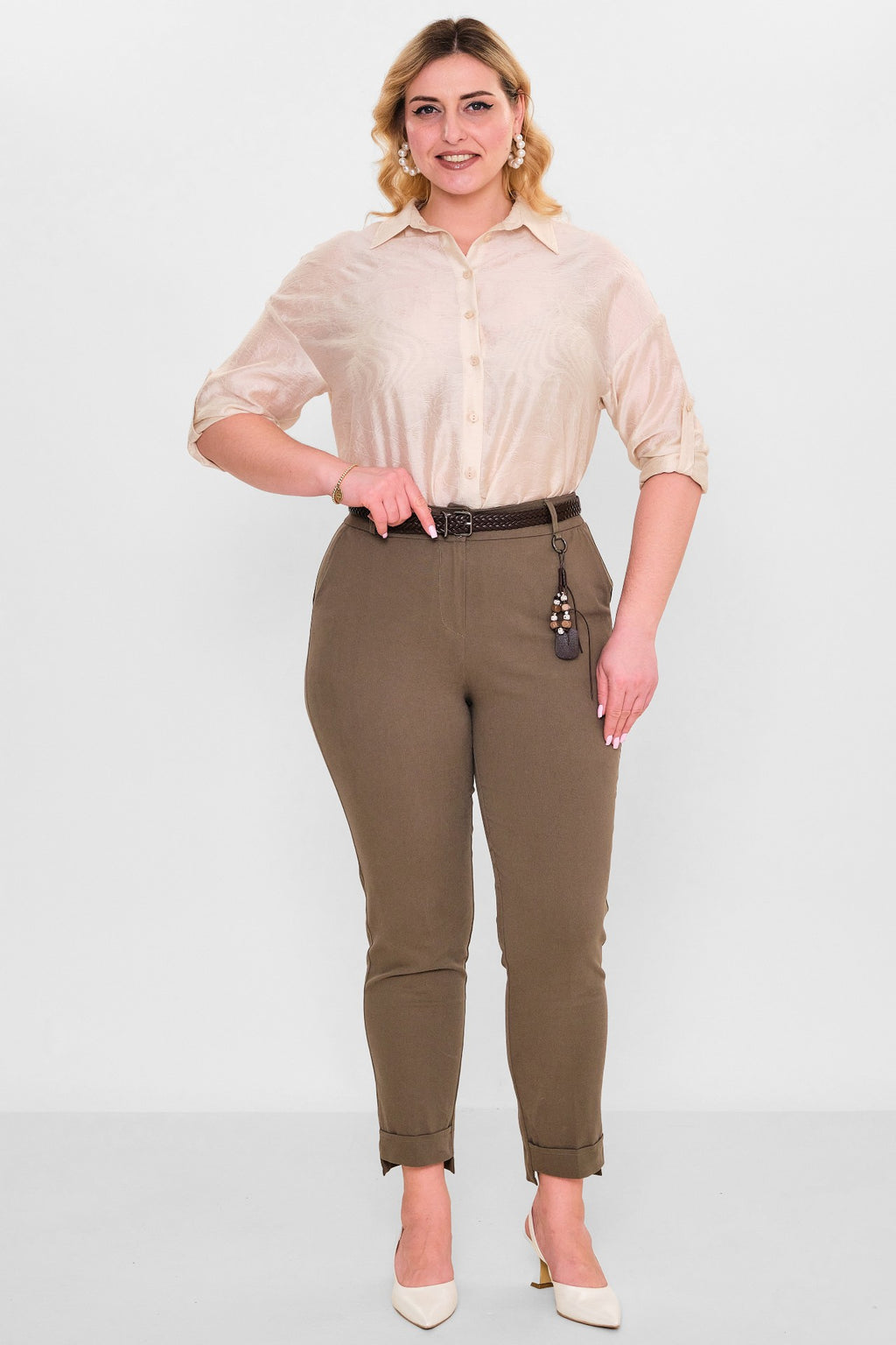 Devatex - Plus Size Trousers (DVT3113-075-42-48B) - 8690200128127