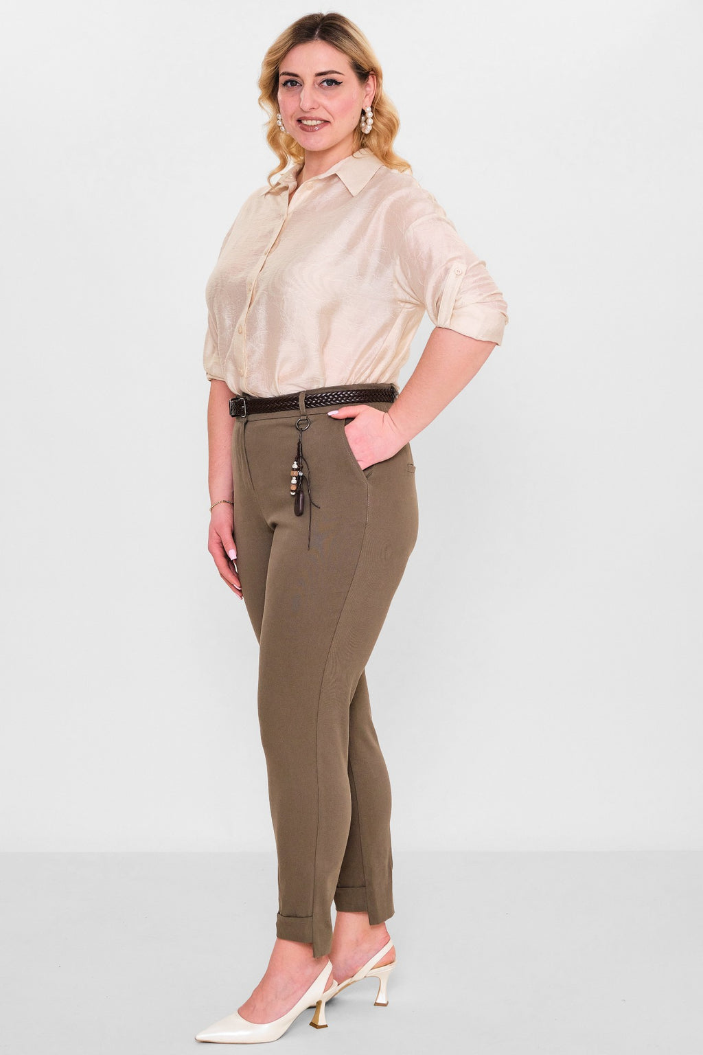 Devatex - Plus Size Trousers (DVT3113-075-42-48B) - 8690200128127