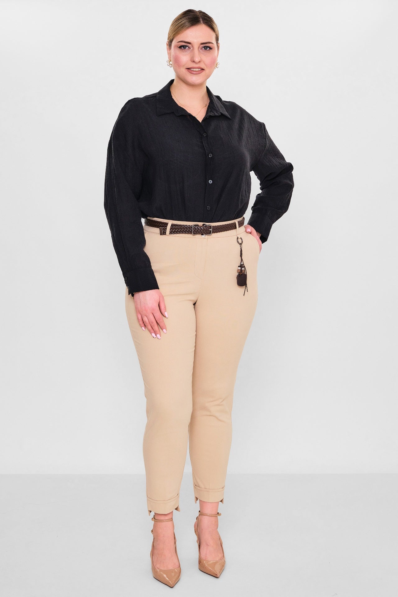Devatex - Plus Size Trousers (DVT3113-075-42-48B) - 8690200128134