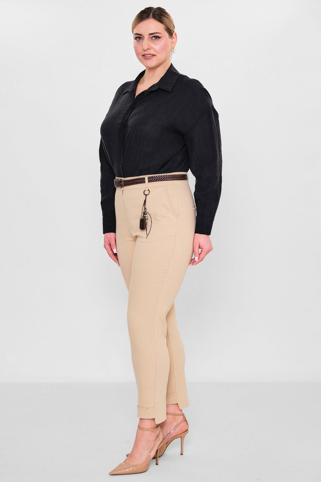 Devatex - Plus Size Trousers (DVT3113-075-42-48B) - 8690200128134