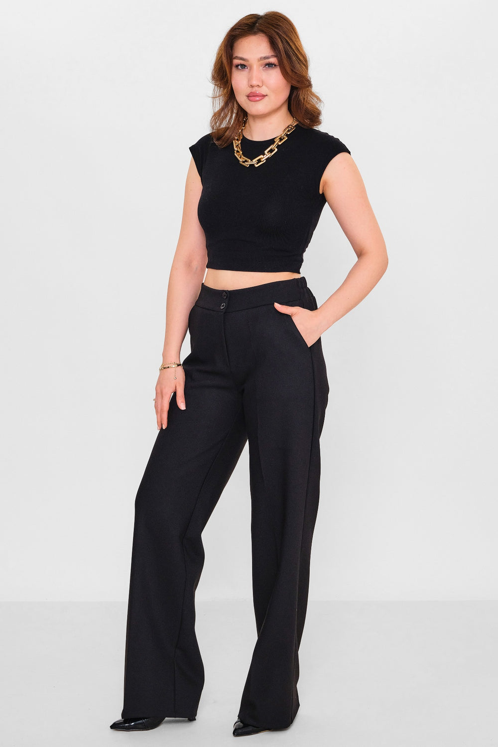 Fi̇more - Plus Size Trousers (FMR26Y1341-60) - 8690200128172