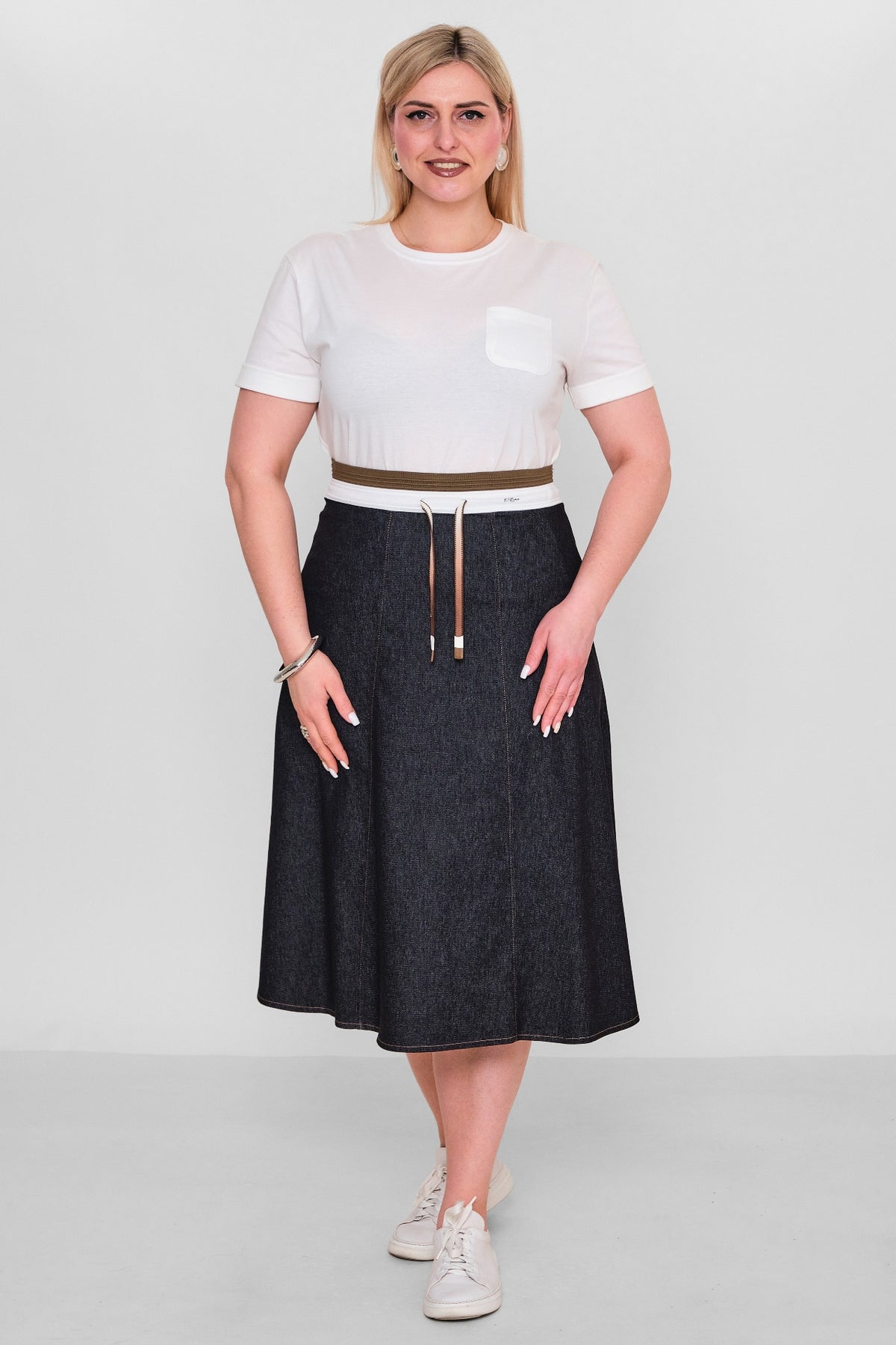 Elitline - Plus Size Skirt (ELT26Y2-34-4014) - 8690200128332