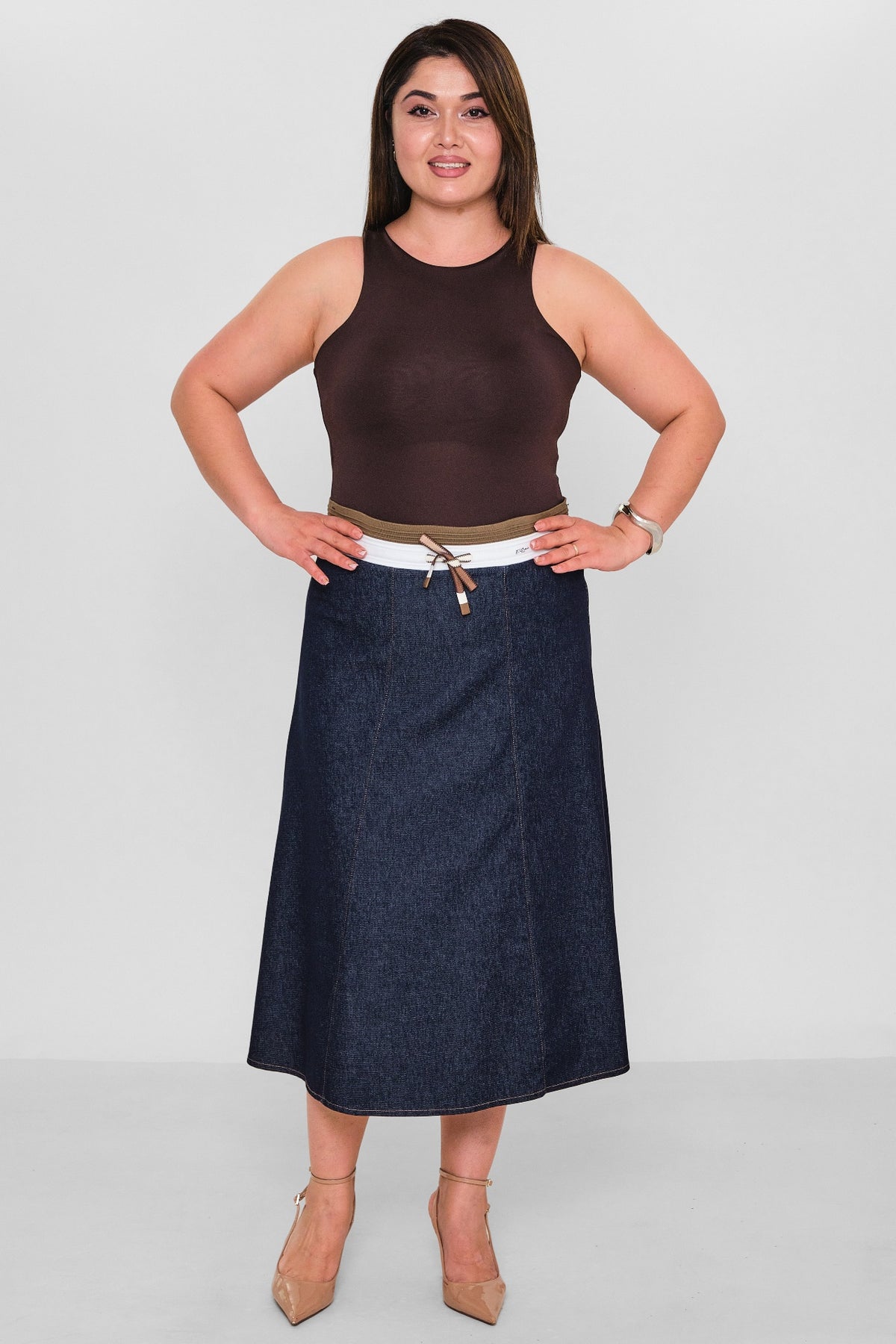 Elitline - Plus Size Skirt (ELT26Y2-34-4014) - 8690200128349