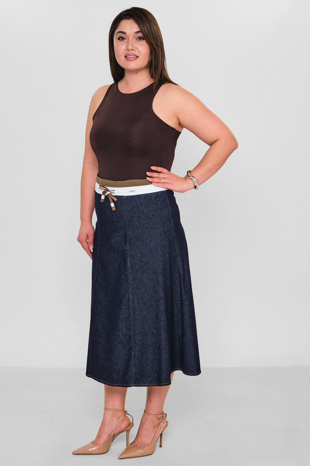 Elitline - Plus Size Skirt (ELT26Y2-34-4014) - 8690200128349