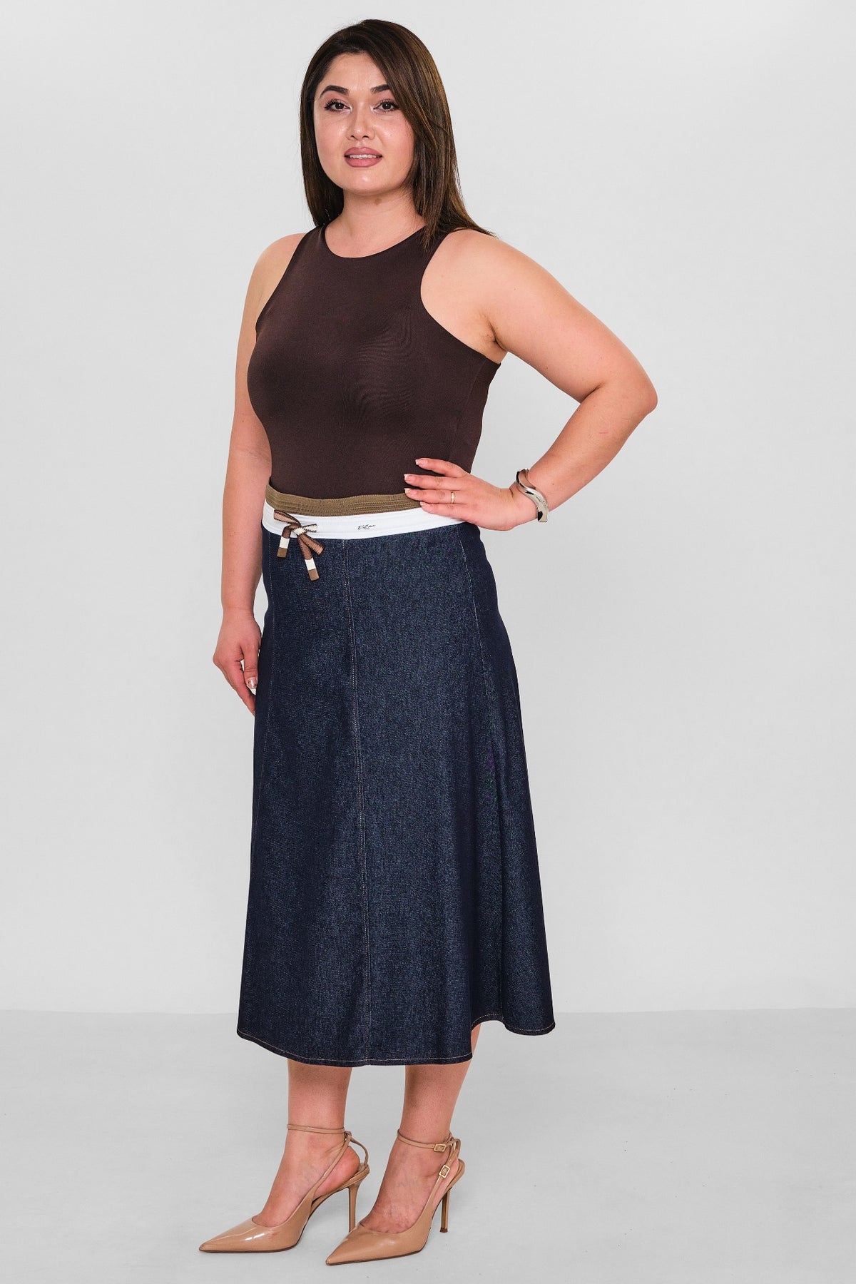 Elitline - Plus Size Skirt (ELT26Y2-34-4014) - 8690200128349