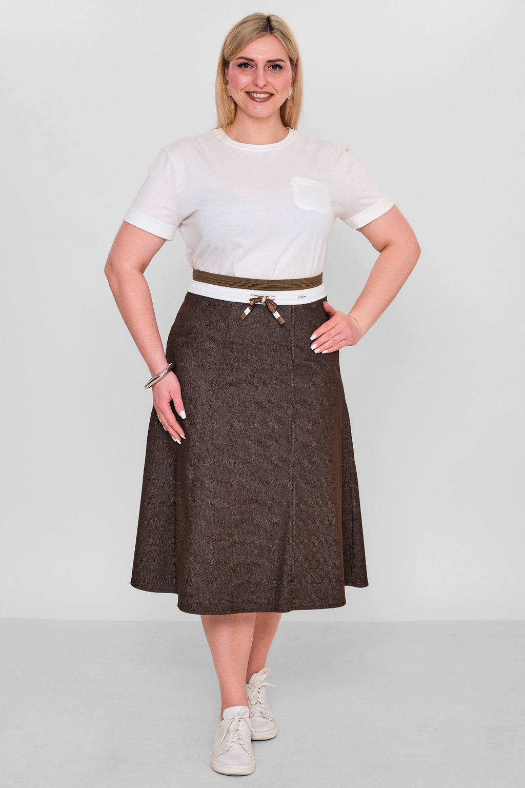 Elitline - Plus Size Skirt (ELT26Y2-34-4014) - 8690200128356