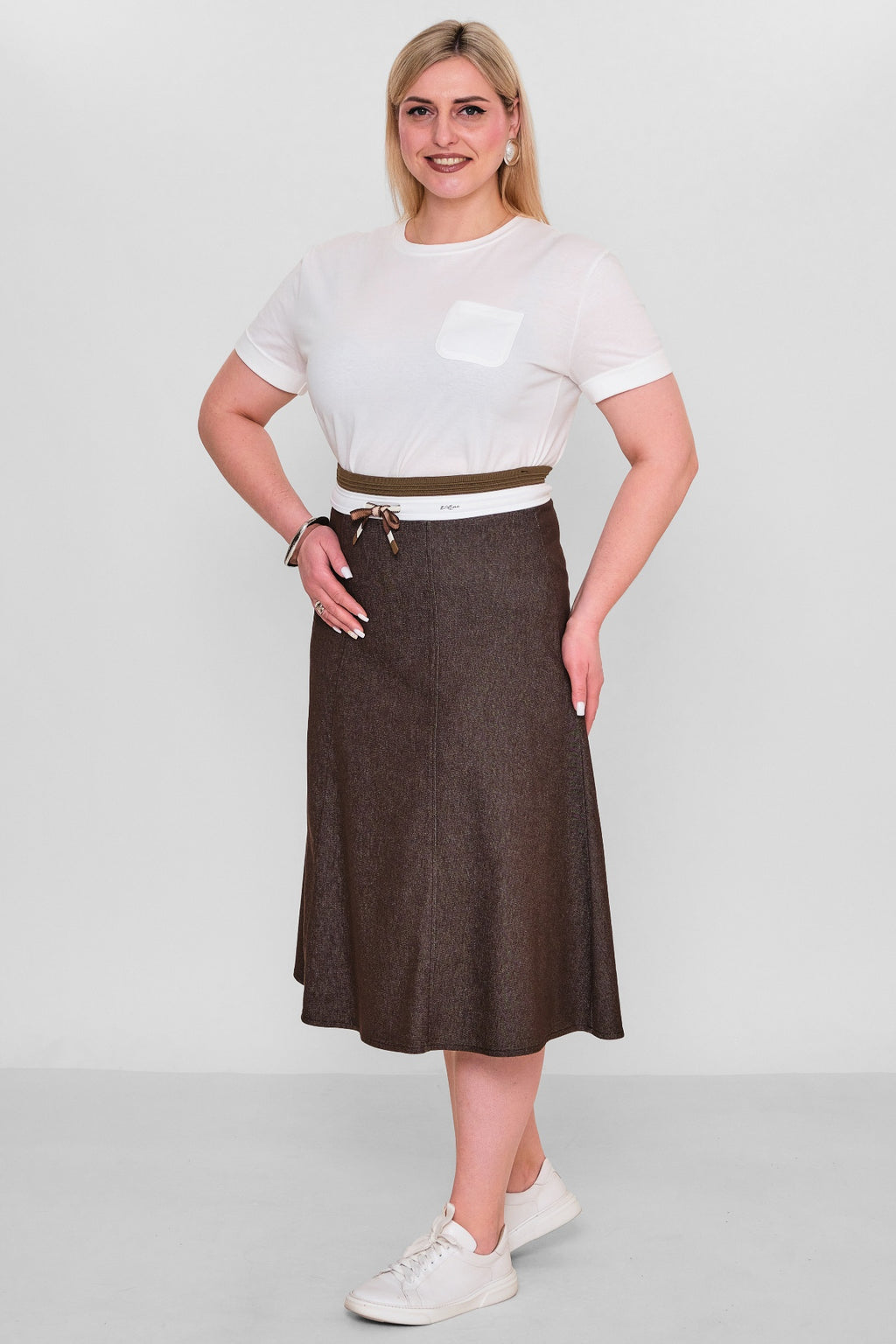 Elitline - Plus Size Skirt (ELT26Y2-34-4014) - 8690200128356