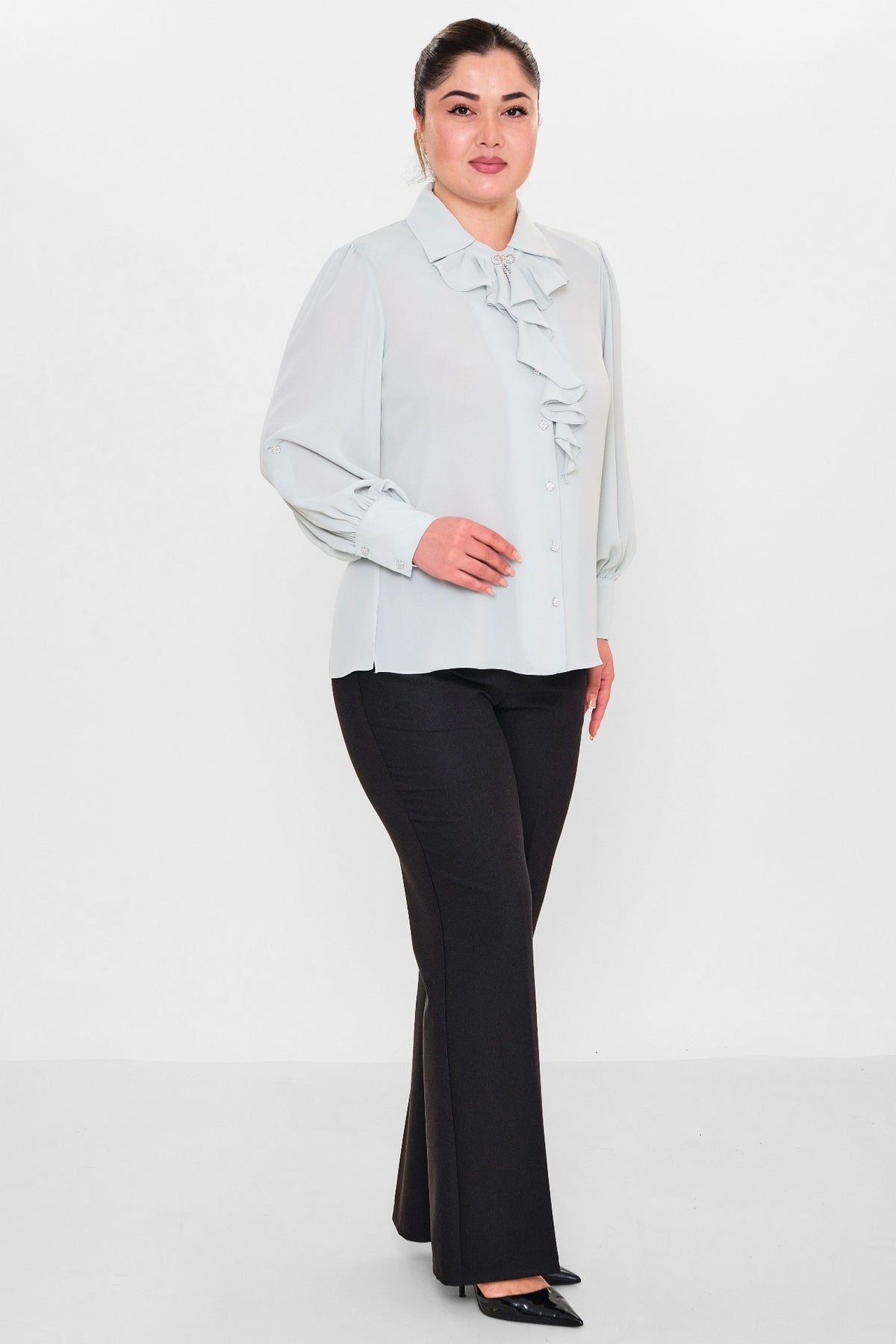 Kifayet - Plus Size Shirt (KFY26Y17170-01) - 8690200128400