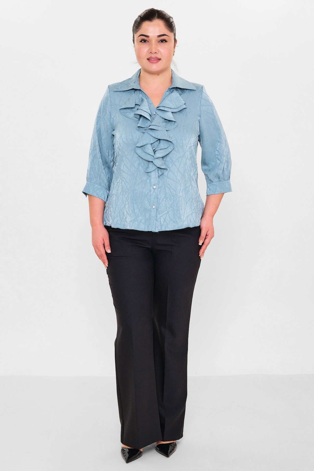 Kifayet - Plus Size Shirt (KFY26Y18508-01) - 8690200128462