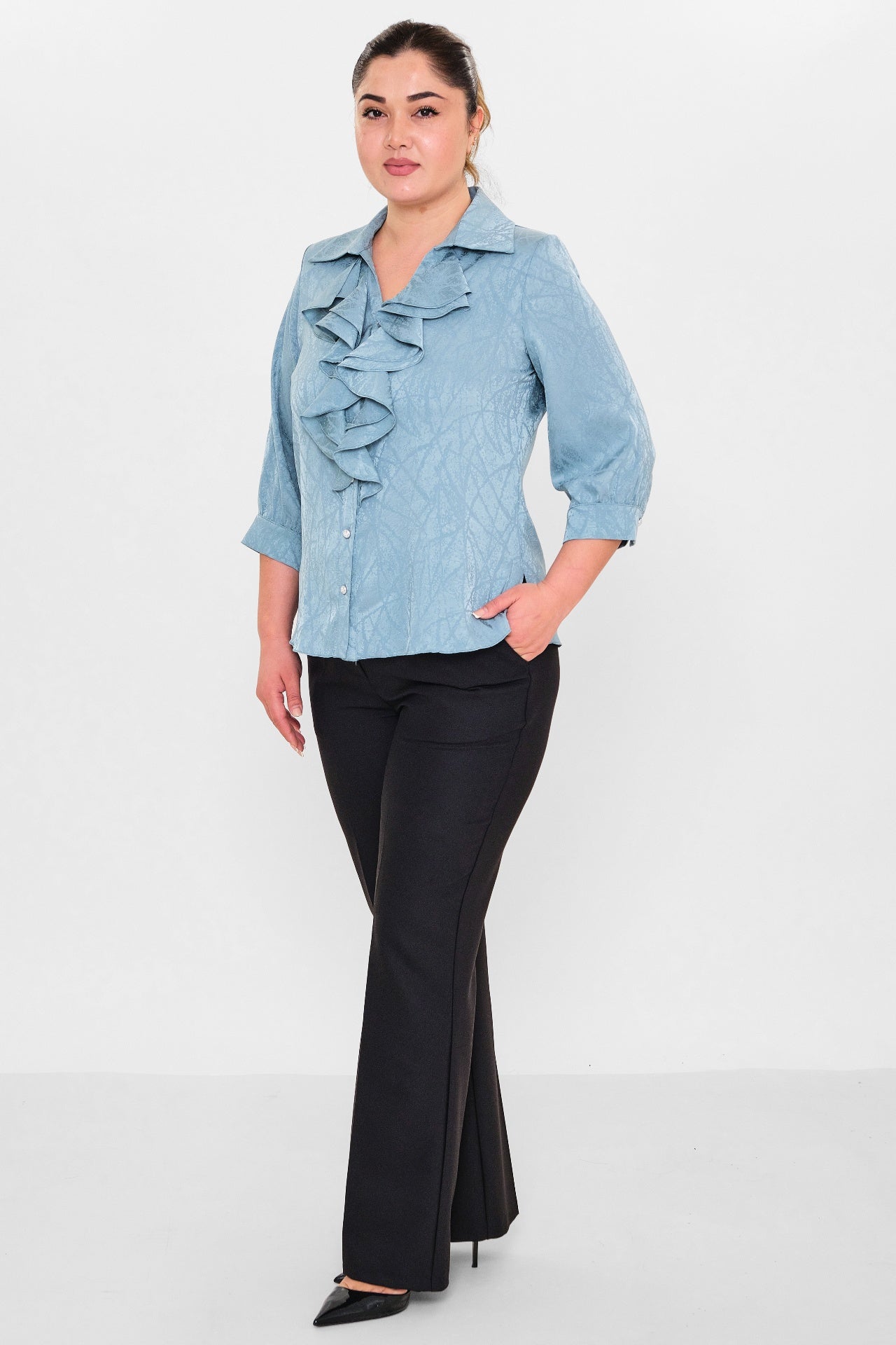 Kifayet - Plus Size Shirt (KFY26Y18508-01) - 8690200128462