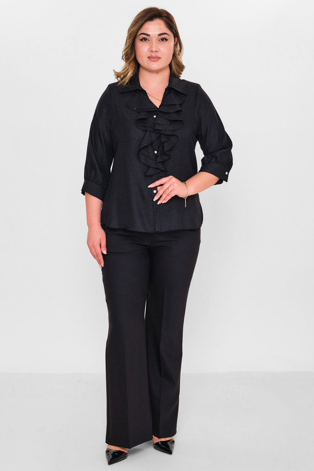 Kifayet - Plus Size Shirt (KFY26Y18508-01) - 8690200128486