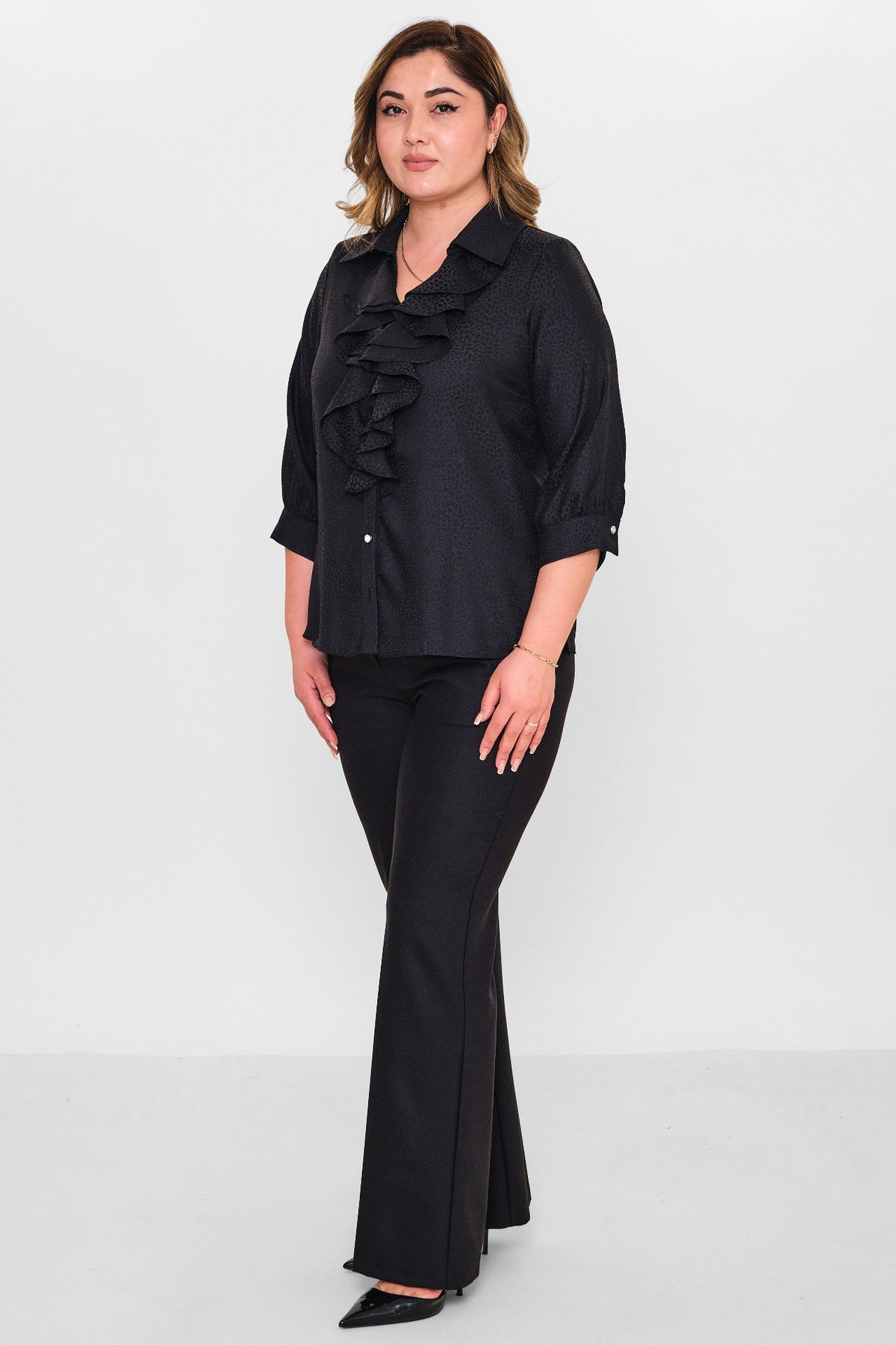 Kifayet - Plus Size Shirt (KFY26Y18508-01) - 8690200128486