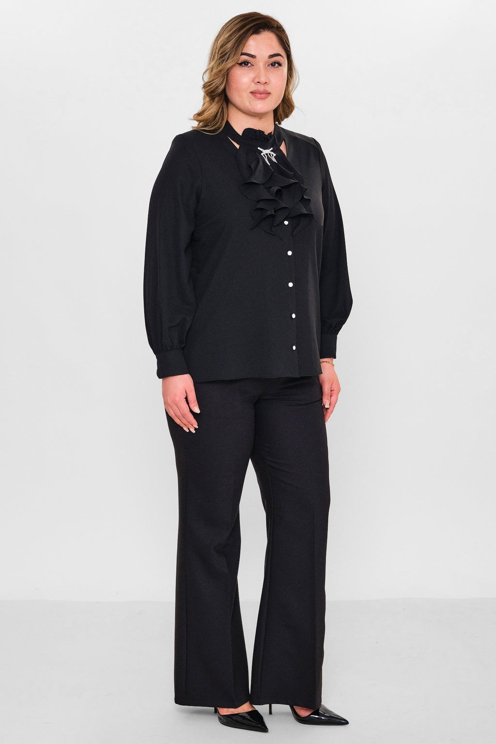 Kifayet - Plus Size Shirt (KFY26Y18703-01) - 8690200128509