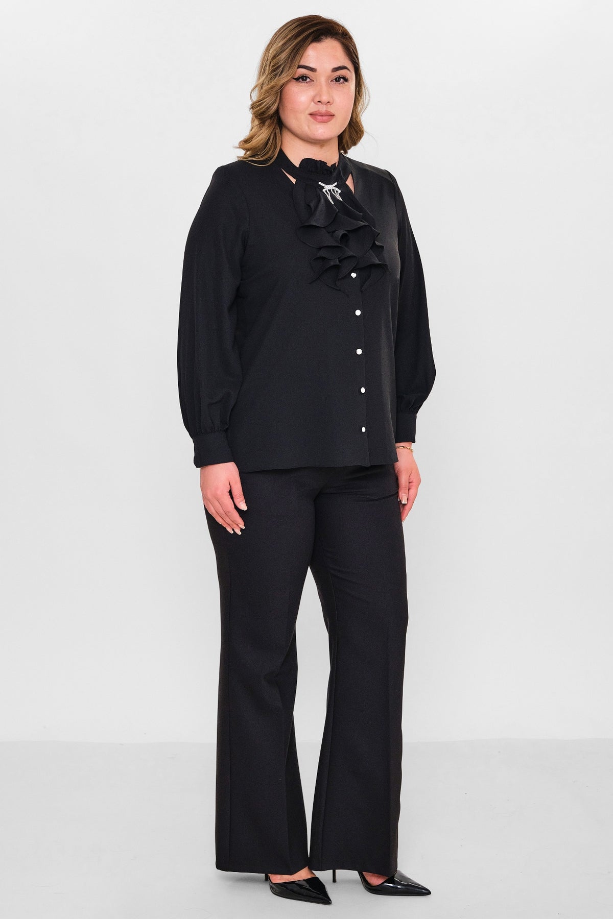 Kifayet - Plus Size Shirt (KFY26Y18703-01) - 8690200128509