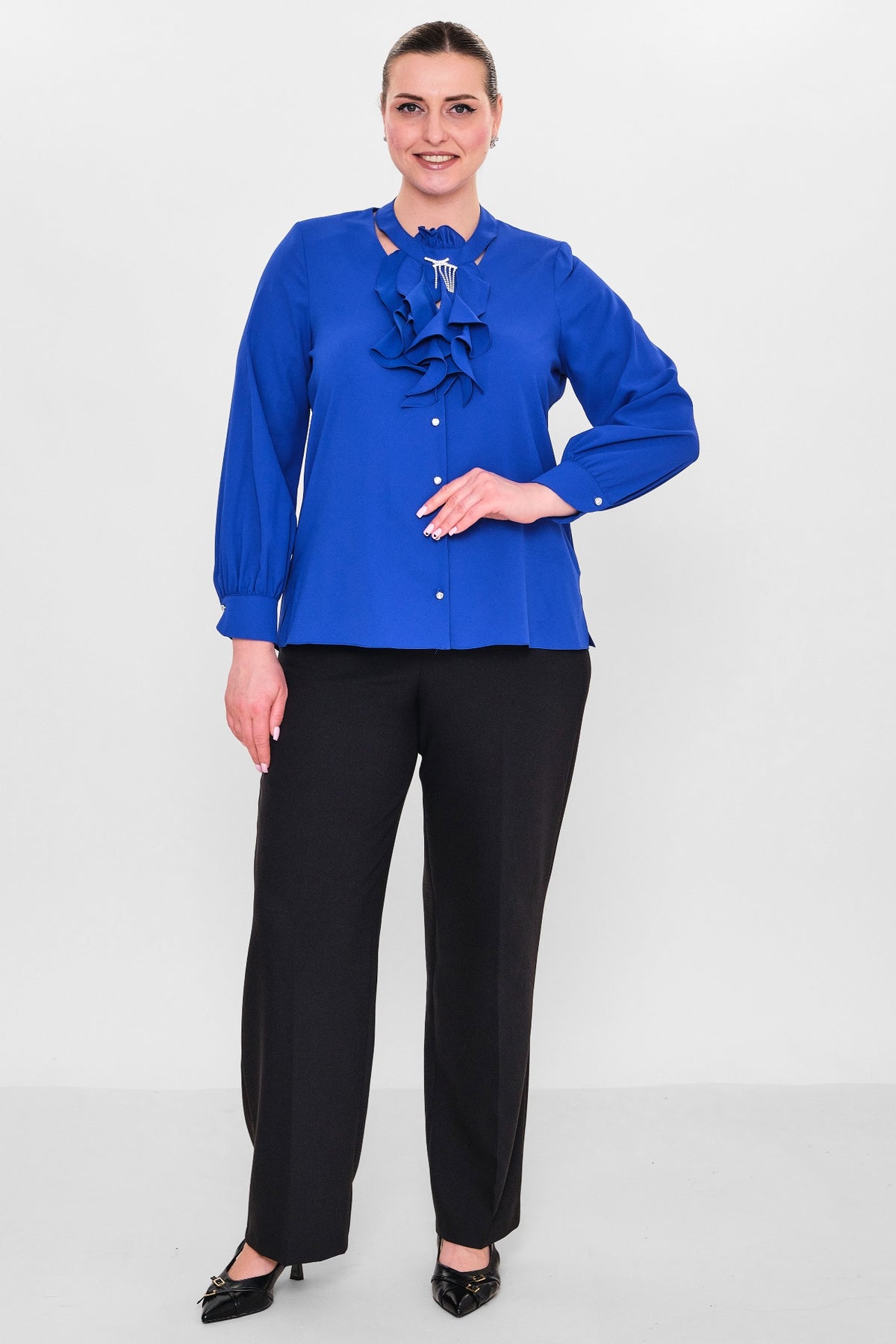 Kifayet - Plus Size Shirt (KFY26Y18703-01) - 8690200128516