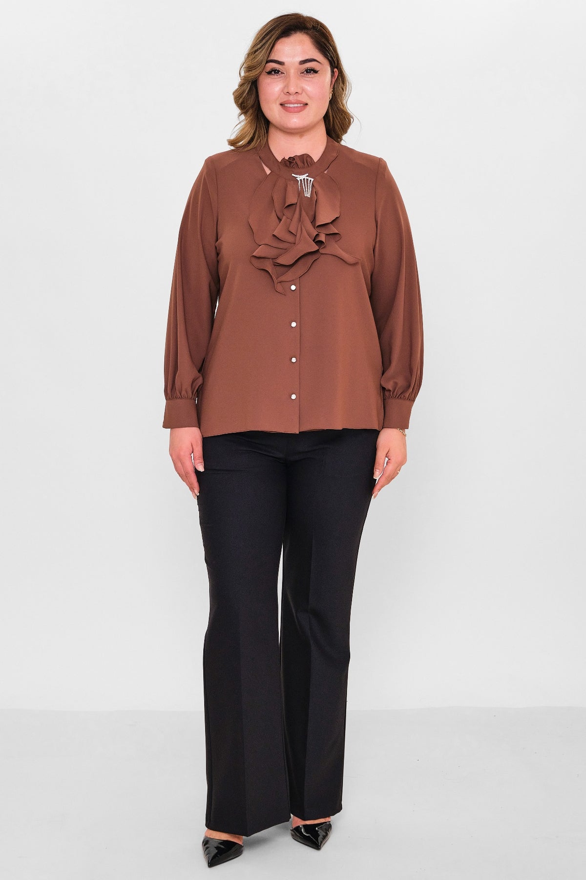 Kifayet - Plus Size Shirt (KFY26Y18703-01) - 8690200128530