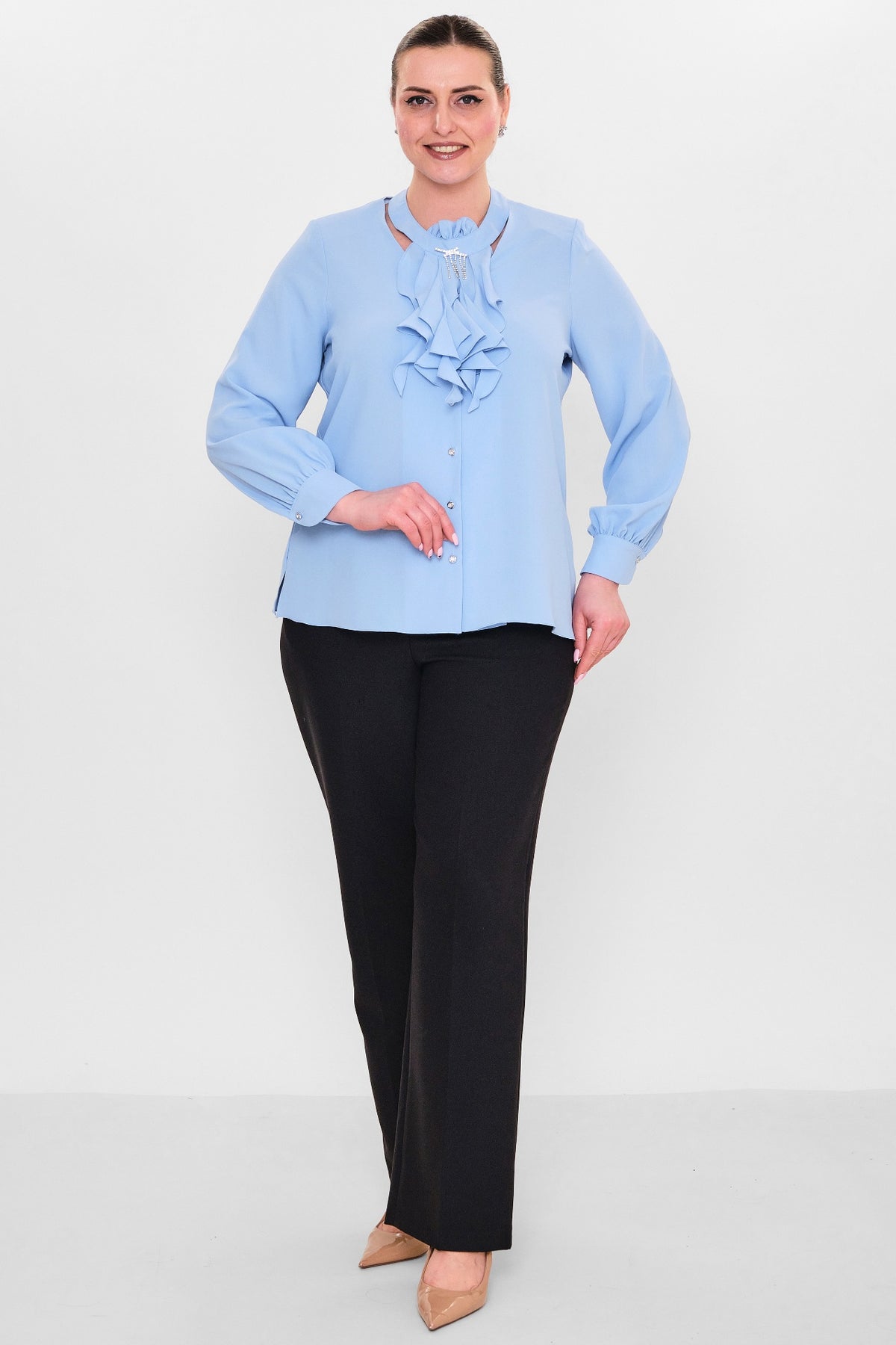 Kifayet - Plus Size Shirt (KFY26Y18703-01) - 8690200128547