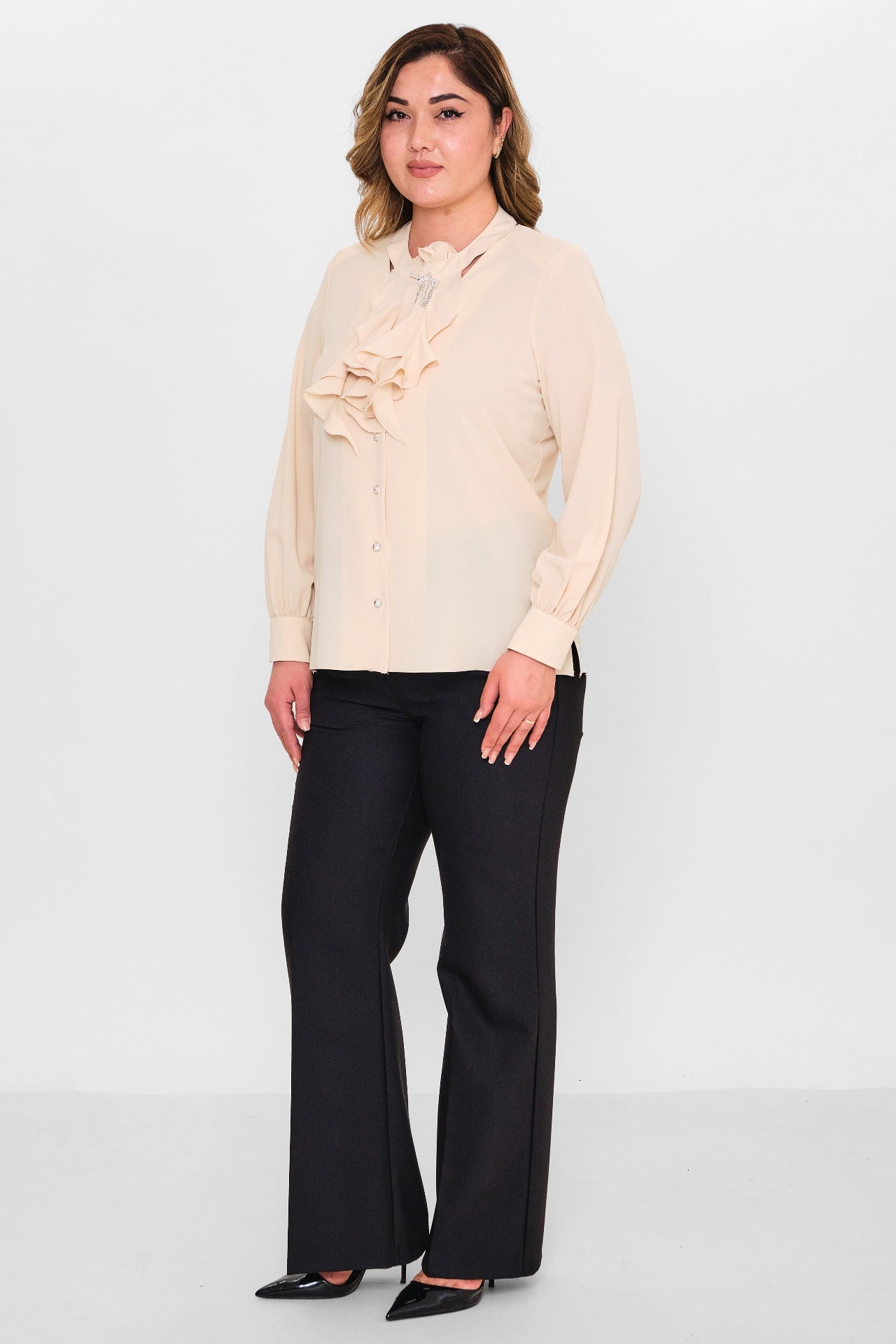 Ki̇fayet - Plus Size Shirt (KFY26Y18703-01) - 8690200128554