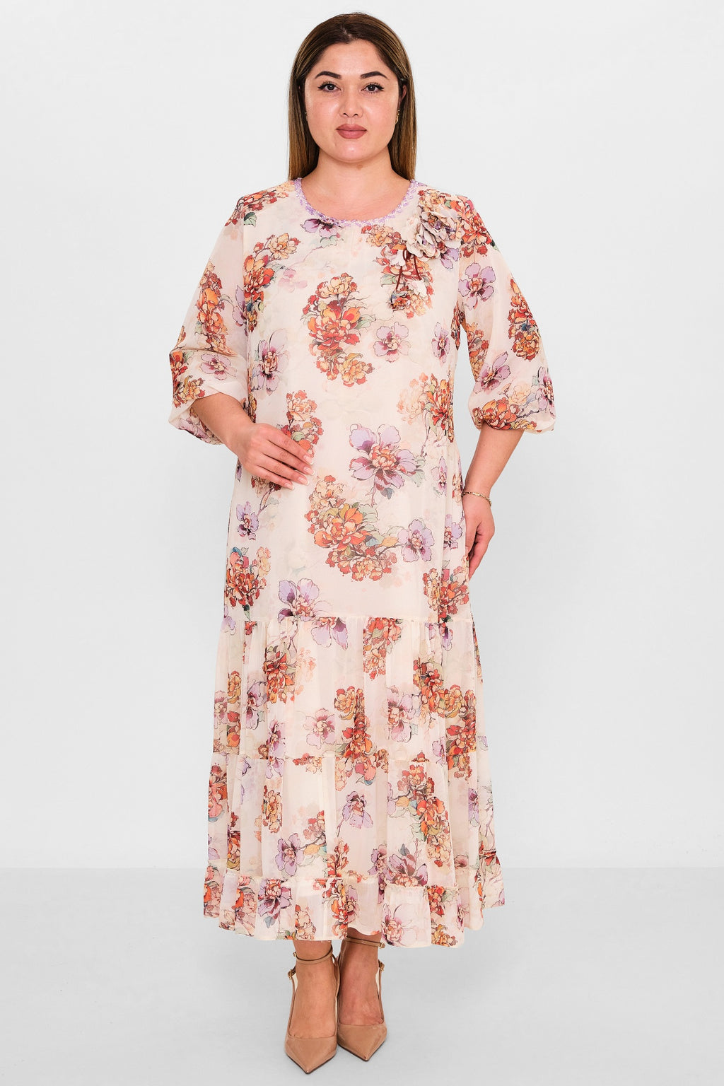 Gumanize - Plus Size Dress (GMZ2025-1066-7599) - 8690200129537