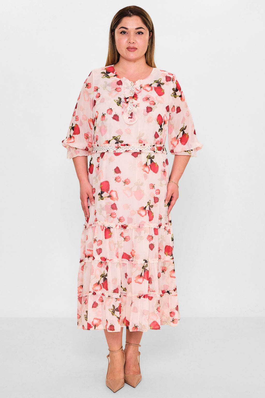 Gumanize - Plus Size Dress (GMZ2025-823-7607) - 8690200129599