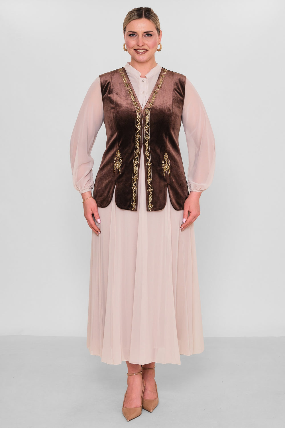 Ksas - Plus Size Waistcoat (KSAS4155) - 8690200129919