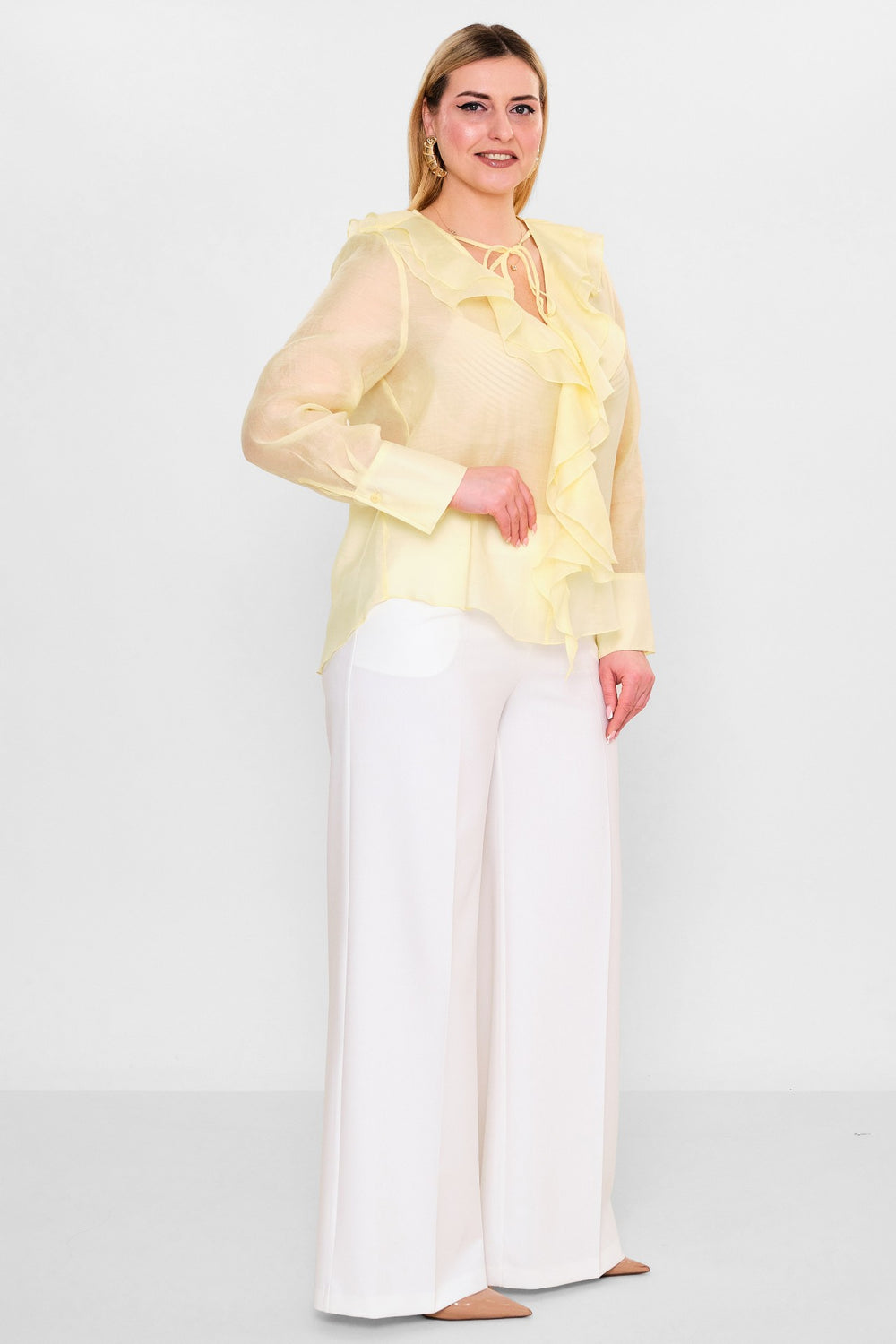 Laluce - Plus Size Blouse (L2.Y26.BLZ.2B194) - 8690200129933