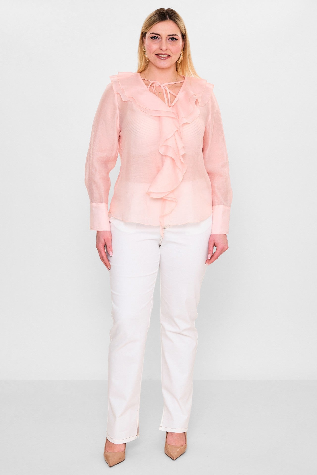 Laluce - Plus Size Blouse (L2.Y26.BLZ.2B194) - 8690200129940